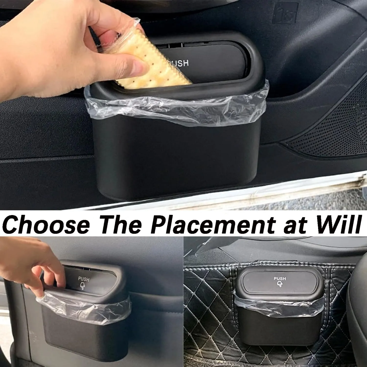 Car Trash Can for Chevrolet Statesman Veritas Rezzo Equinox G2X Trailblazer Waterproof Multipurpose Rubbish Bin with Lid,Portable Hanging Car Vehicle Trash Can Bin,White