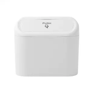 Car Trash Can for Chevrolet Statesman Veritas Rezzo Equinox G2X Trailblazer Waterproof Multipurpose Rubbish Bin with Lid,Portable Hanging Car Vehicle Trash Can Bin,White