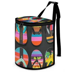 Car Trash Can for Men Spill Proof Car Garbage Bag Flip Flops Car Hanging Garbage Bin for Women Storage Pockets for Automobile Truck Minivan SUV