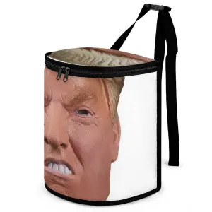 Car Trash Can for Men Spill Proof Car Garbage Bag US Presidential Officials Car Hanging Garbage Bin for Women Storage Pockets for Automobile Truck Minivan SUV
