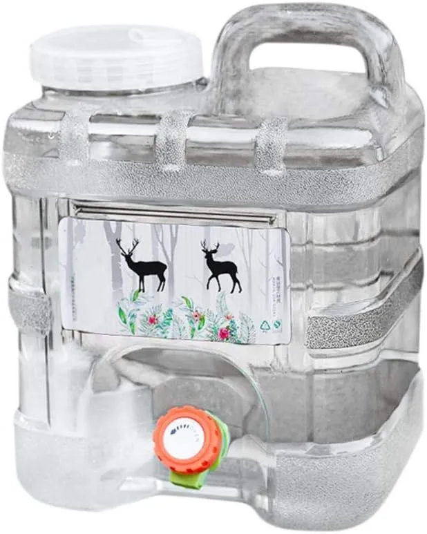 Car Water Bucket, with and Faucet, 10L Portable Car Water Container, BPA- Water Storage Carrier Jug, Portable Water Canteen, for RV Camping Hiking Fishing BBQ