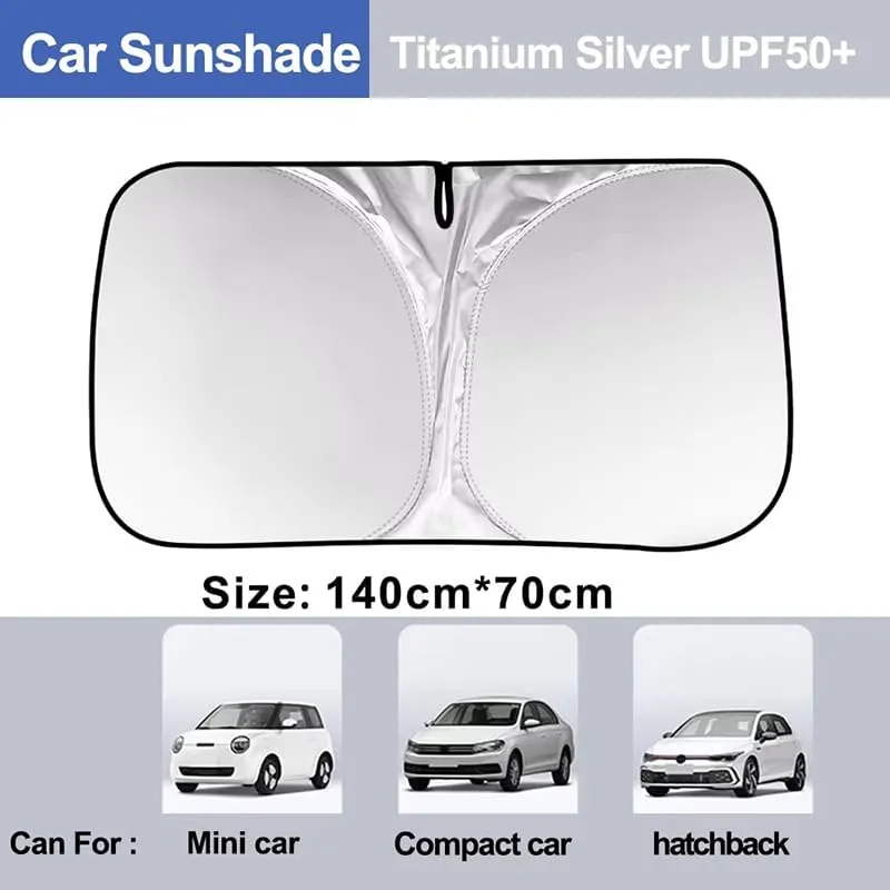 Car Windshield Sun Shade for Mazda Axela B-Series Biante, Sun Visor Protector Foldable Sunshade Protector Sun UV Rays Car Interior Accessories,140 * 70cm