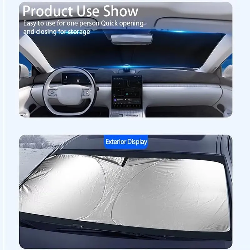Car Windshield Sun Shade for Mazda Axela B-Series Biante, Sun Visor Protector Foldable Sunshade Protector Sun UV Rays Car Interior Accessories,140 * 70cm