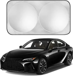 Car Windshield Sun Shade Sunshade Compatible with Lexus is IS250 IS350 IS300 IS460 ES ES350 NX 300 350 200t 250 450h UX is Couple Accessories, Foldable Car Front Window Sun Shield Visor