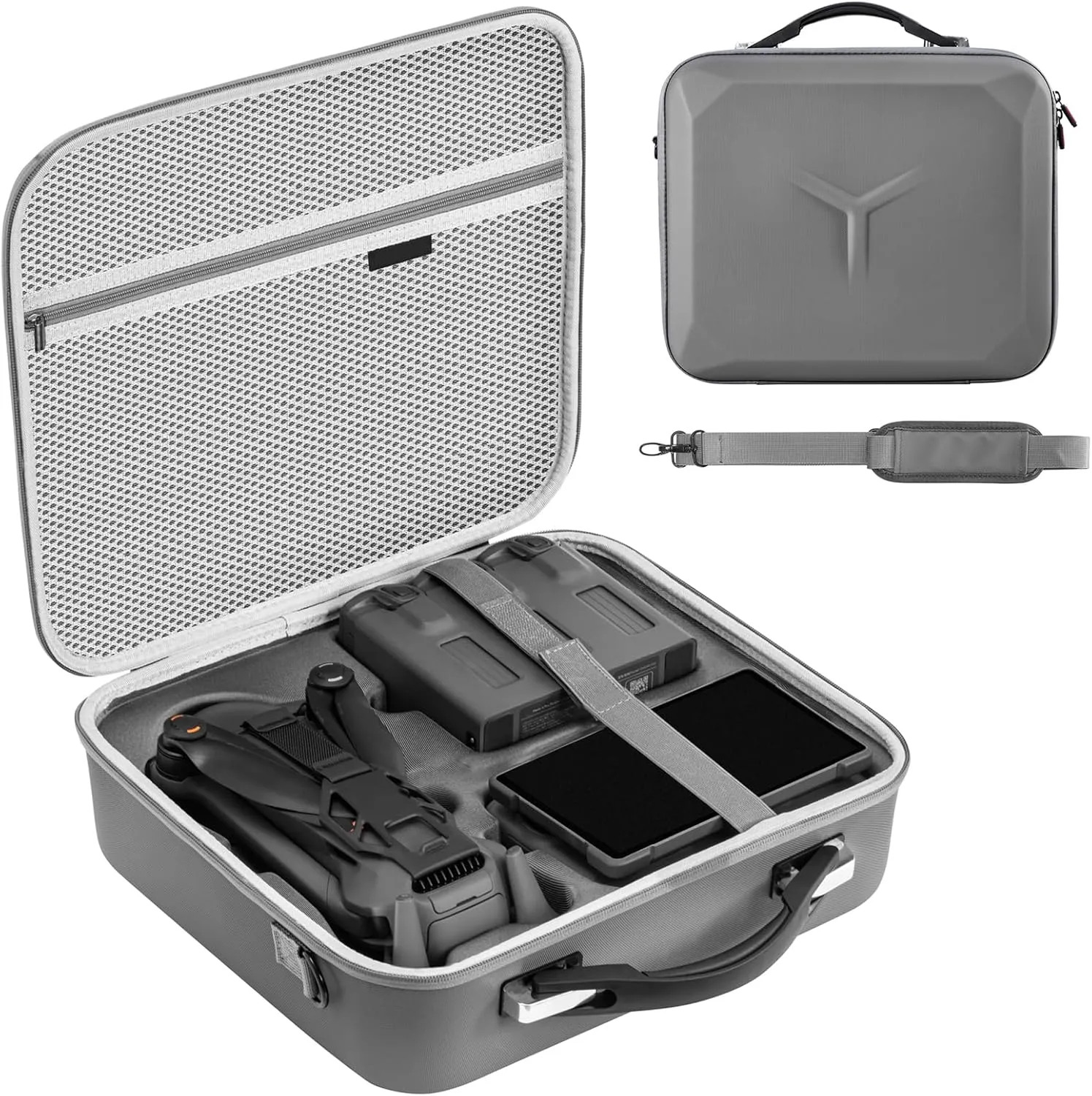 Carrying Case for Mavic 4 Pro Drones Creator Combo, PU Shoulder Storage Bag, Portable Travel Bag for DJI Mavic 4 Pro Accessories (Case Only)