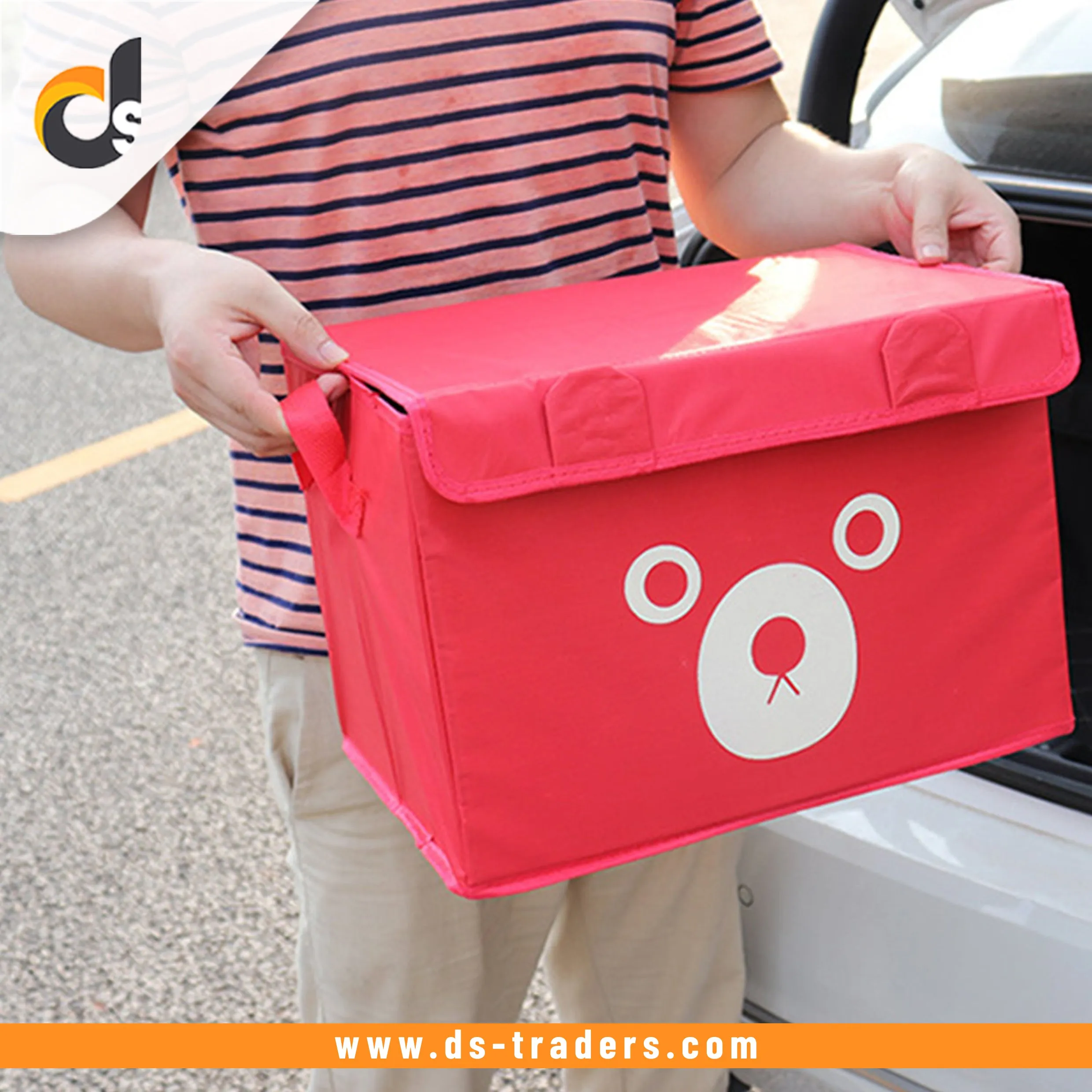 Cartoon Bear Foldable Storage Box For Multipurpose.