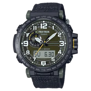 Casio Protek DUO Climber Black Fabric Strap Watch PRG601YB-3D