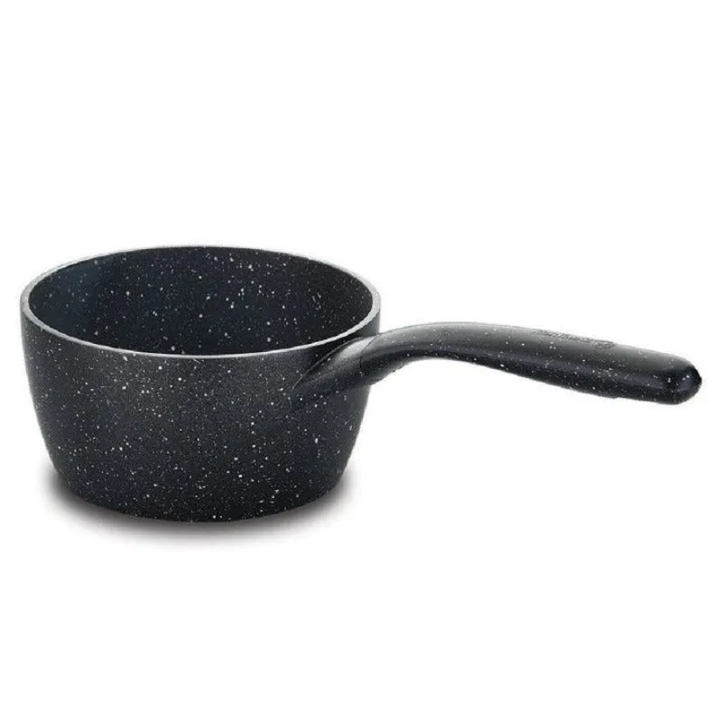 Cast Aluminium Deep Saucepan, Black, 2.0 lt (67.6 oz) 18 x 9 cm (7.1" x 3.5")