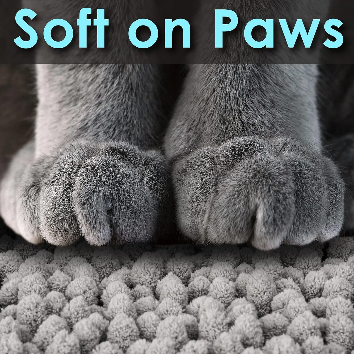 CatGuru Cat Litter Mat, Medium, Extra Large, XXL, Waterproof Litter Box Mat, Non Slip Kitty Litter Mat, Machine Washable Litter Trapping Mat, Soft Litter Tray, Cat Stuff (XL, Gray/Heavy-Duty)
