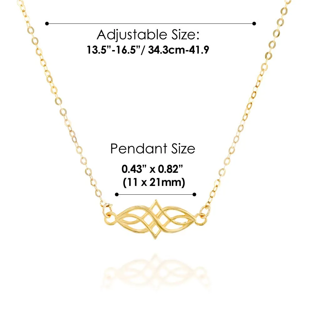 Celtic Choker Necklace - Designer Handmade Gold Collar Chain 13.5 inch   3 inch Extende (Gold)