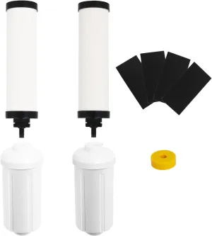 Ceramic & Fluoride Filter Replacement Kit Upgraded Compatible with Berkey® BB9-2® White Filters & PF-2 Fluoride Filters, Works with Gravity Water Filtration System, 4 Pack Combo