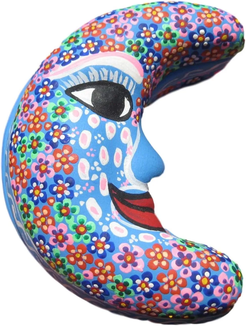 Ceramic Painted Moon Dead Pinta de Agua Taxco Mexico A48321