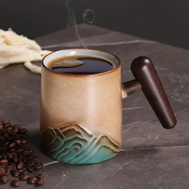 Ceramic Tea Mug With Lid and infuser