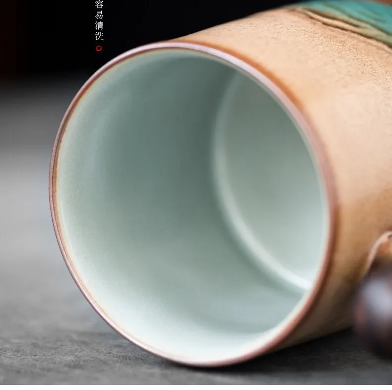 Ceramic Tea Mug With Lid and infuser