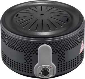Charcoal Grill 13.4 Inch Smokeless BBQ Grill Removable Electric Fan Round Shape Portable Charcoal Grill Nonstick Baking Moulds Ignite Charcoal Fast for Outdoor Cooking Camping Picnic Camping Grill