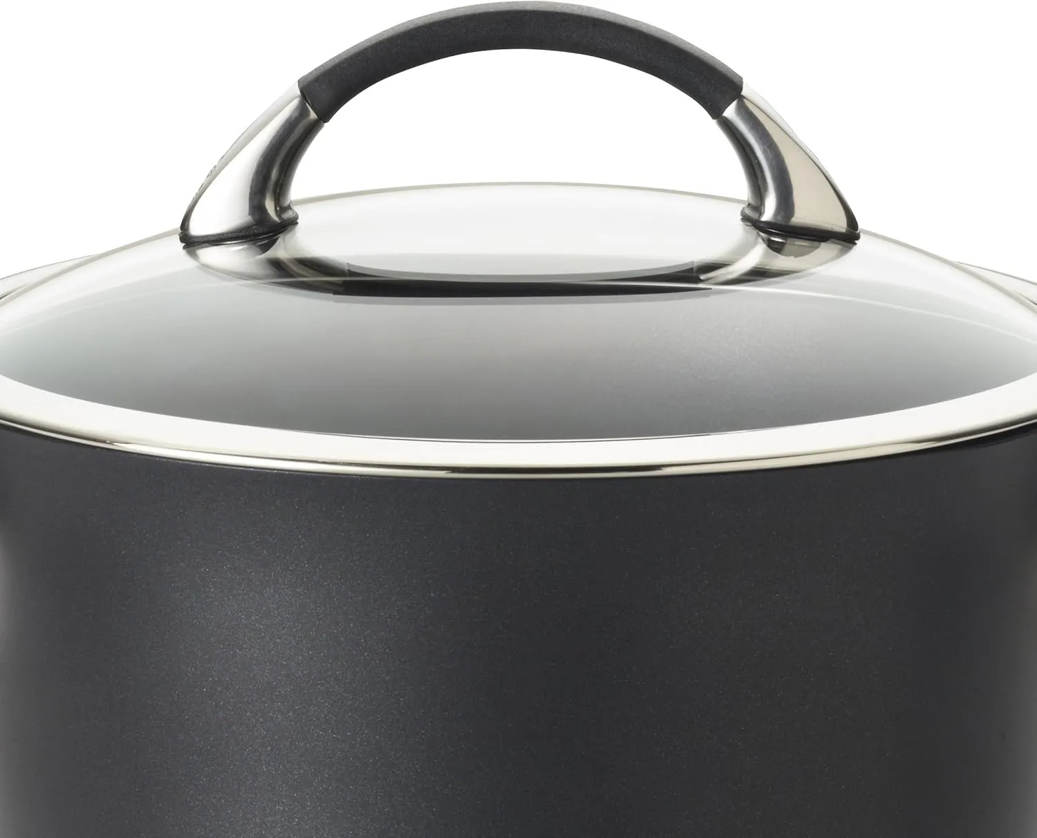 Circulon - 83483 Circulon Symmetry Hard Anodized Nonstick Sauce Pan/Saucepan with Straining and Lid, 3.5 Quart, Black