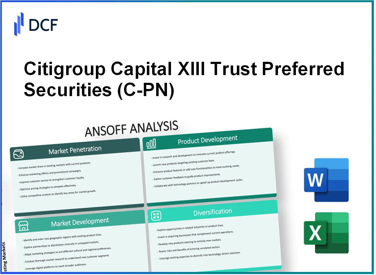 Citigroup Capital XIII TR PFD SECS (C-PN): Ansoff Matrix