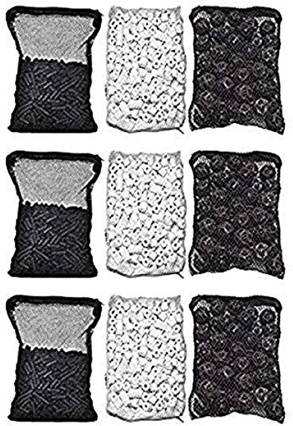 CNZ® Aquarium Filter Media Kits (Triple Pack) - Activated Carbon, bio Ball, Ceramic Ring