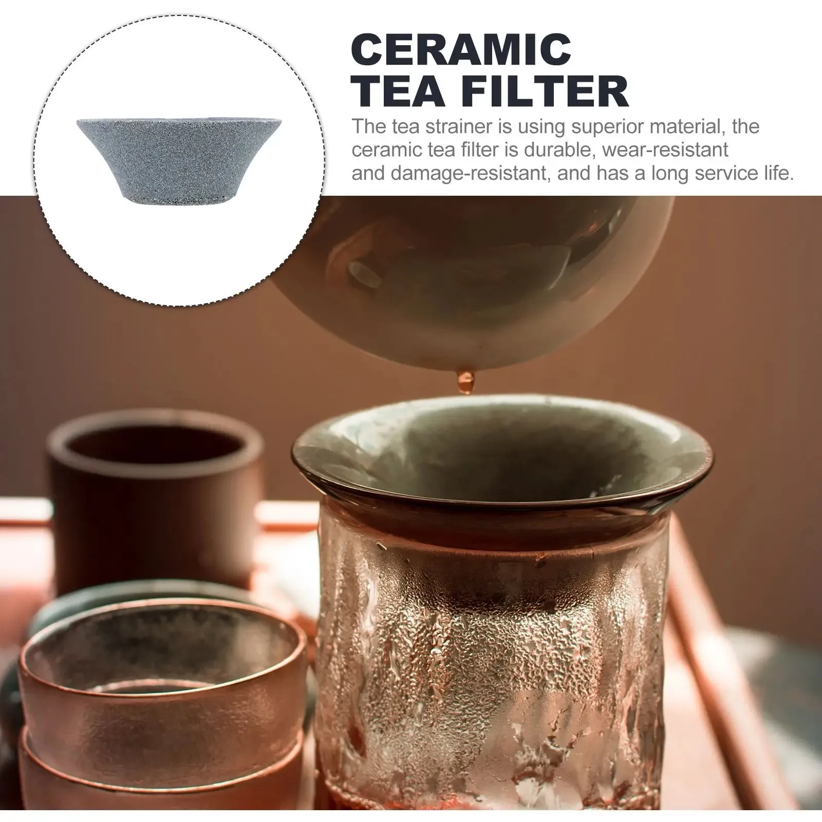 Coffee Filter Ceramic Tea Strainer Dripper Tea Filter Cup Tea Drip Filter Coffee Filter Tool Brewing Cup Infuser