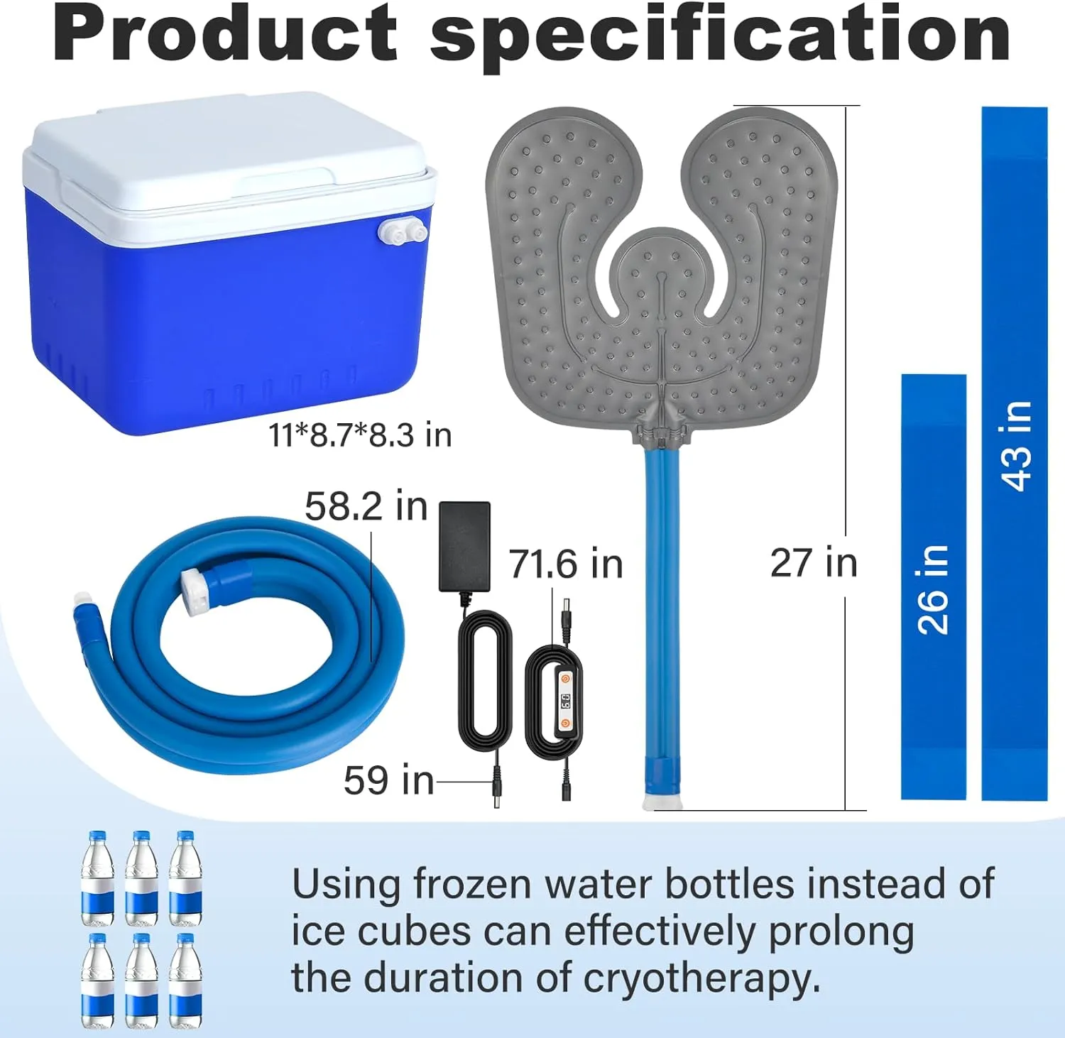 Cold Therapy Machine After Surgery Ice Machine with Knee/Joint Universal Pad, Cryotherapy Machine for Knee Pain, Sprains, Swelling, Other Injuries, Quiet Pump,Timing Function (6 Quart)
