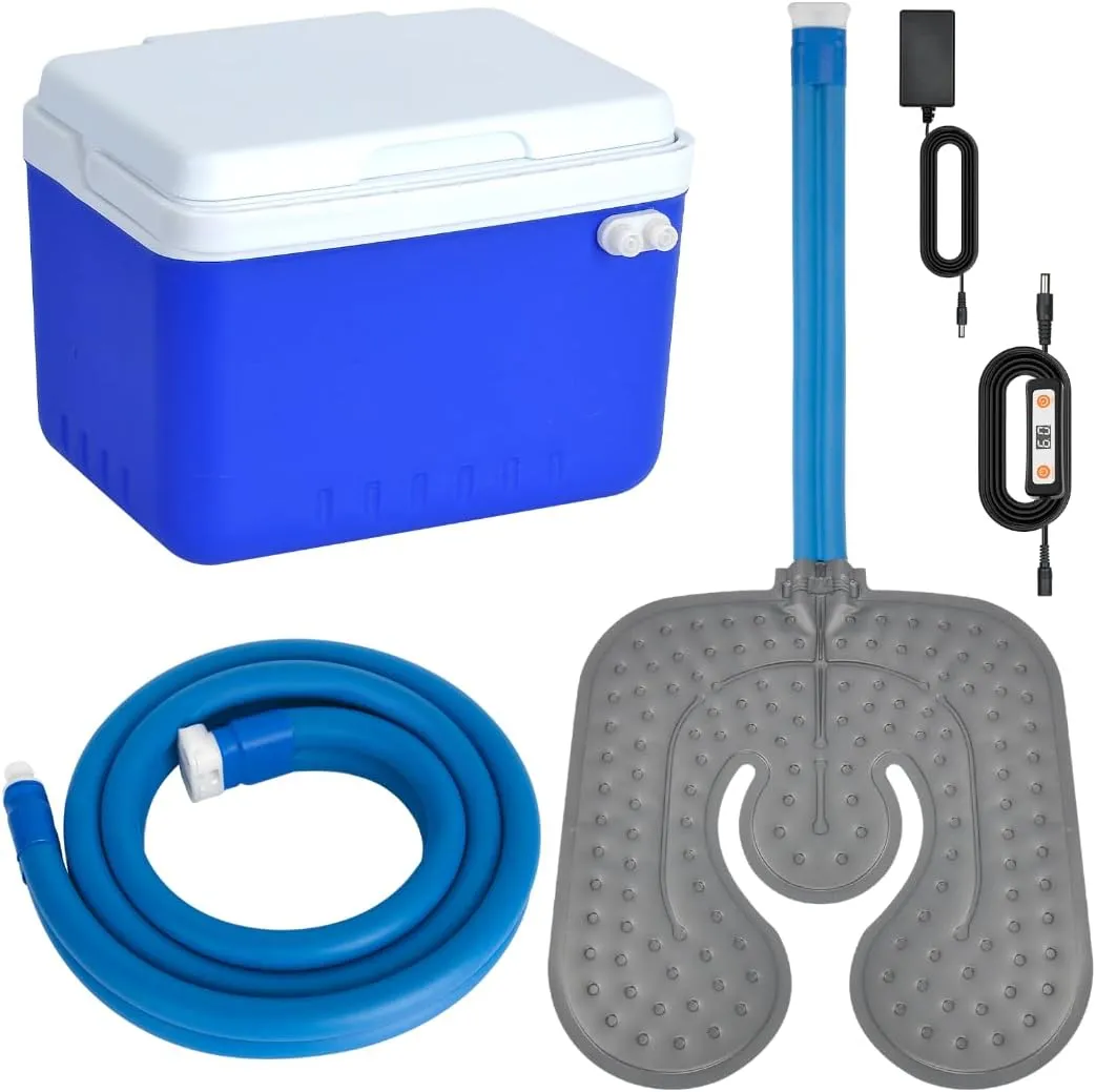 Cold Therapy Machine After Surgery Ice Machine with Knee/Joint Universal Pad, Cryotherapy Machine for Knee Pain, Sprains, Swelling, Other Injuries, Quiet Pump,Timing Function (6 Quart)