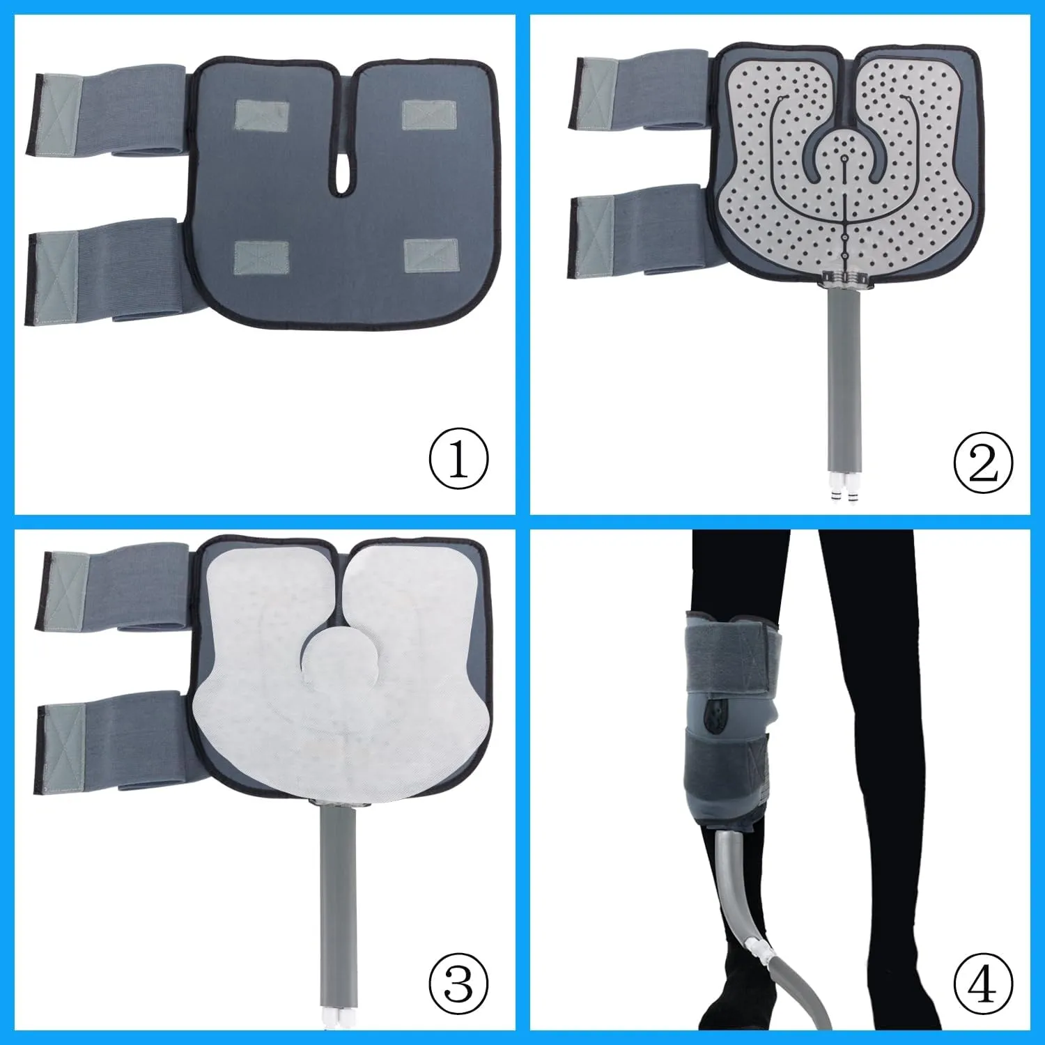 Cold Therapy System, Programable Ice Therapy Machine for Knee, Post-Surgery Continuous Cryotherapy Cold Pack, Including a Insulated Outer Wrap Pad