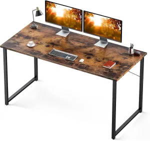 Coleshome 55 Inch Computer Desk, Modern Desk for Home Office, Study Student Writing Desk, Vintage