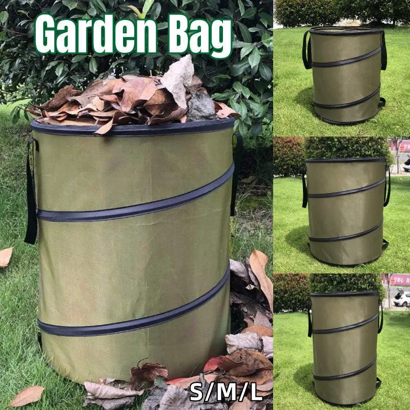 Collapsible Leaf Bin Outdoor Waste Bin for Garden Yard Cleanup and Storage