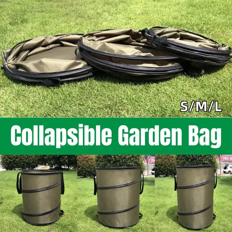 Collapsible Leaf Bin Outdoor Waste Bin for Garden Yard Cleanup and Storage