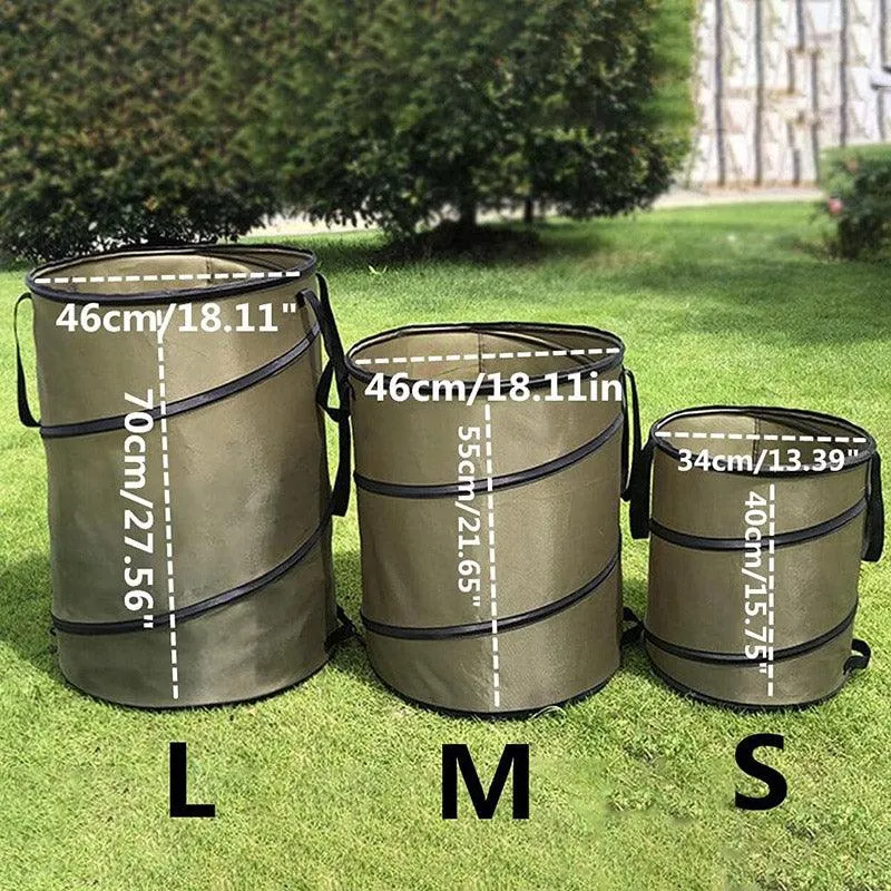 Collapsible Leaf Bin Outdoor Waste Bin for Garden Yard Cleanup and Storage