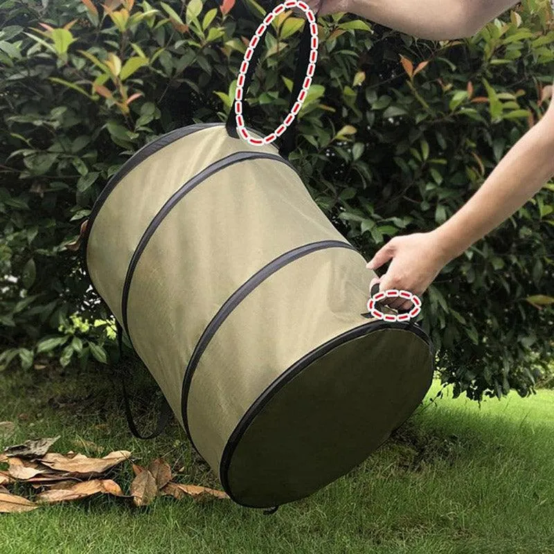 Collapsible Leaf Bin Outdoor Waste Bin for Garden Yard Cleanup and Storage