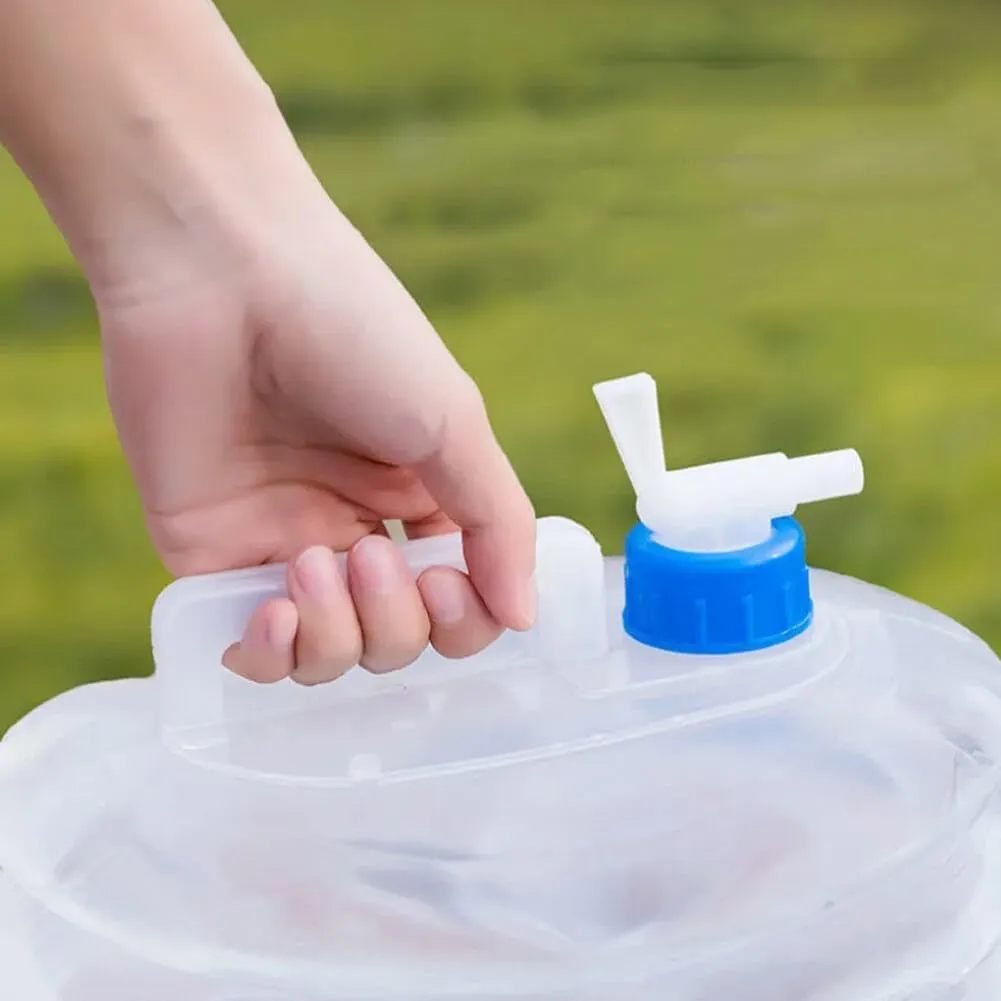 Collapsible Water Container with Spigot,Water Tank Portable Water Storage Carrier Jug Transparent Water Storage Container for Camping Outdoor Emergenc Hiking,10L