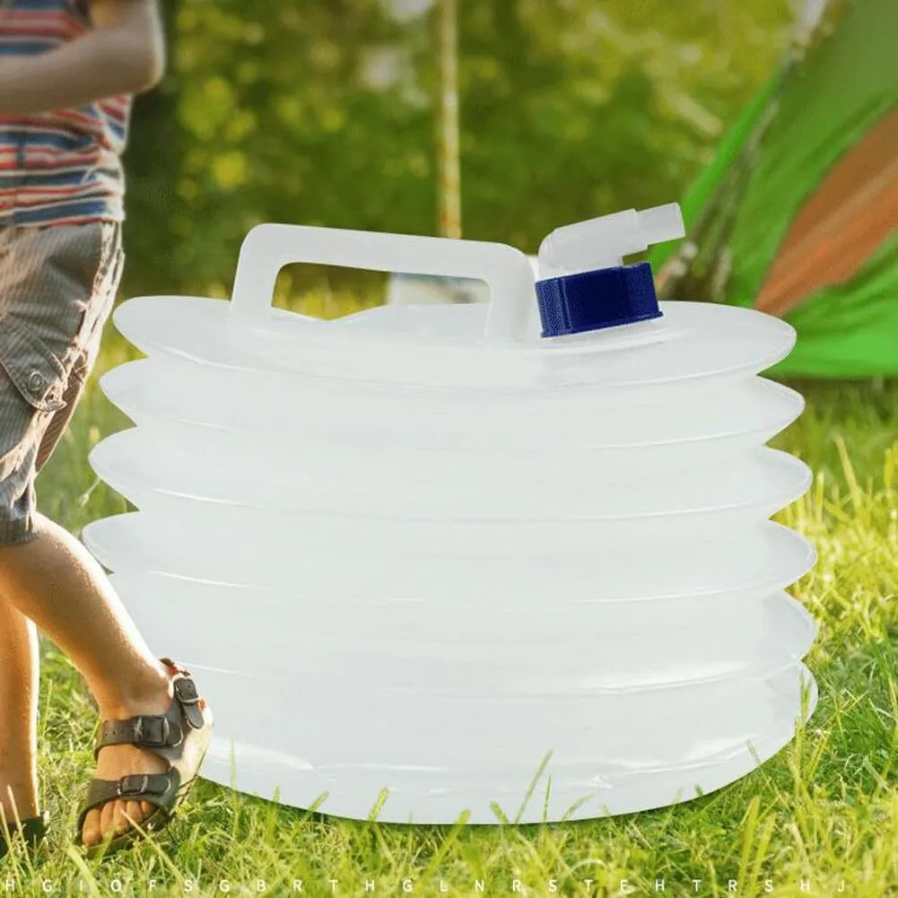 Collapsible Water Container with Spigot,Water Tank Portable Water Storage Carrier Jug Transparent Water Storage Container for Camping Outdoor Emergenc Hiking,10L