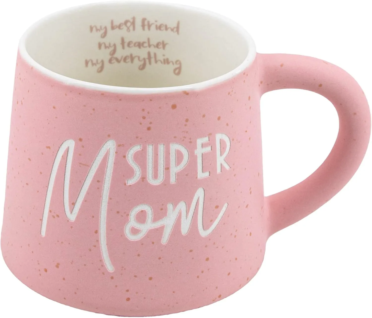 COLLECTIVE HOME - Coffee Mug, Family Ceramic Tea Cup, Funny Gift for Mother's Day/Father's Day, 16 oz, Dishwasher and Microwave Safe, SUPER MOM