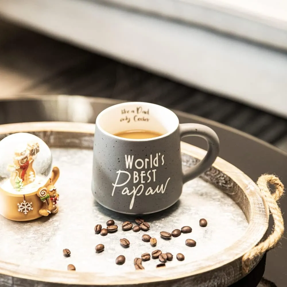 COLLECTIVE HOME - Coffee Mug, Family Ceramic Tea Cup, Funny Gift for Mother's Day/Father's Day, 16 oz, Dishwasher and Microwave Safe, World's BEST Papaw