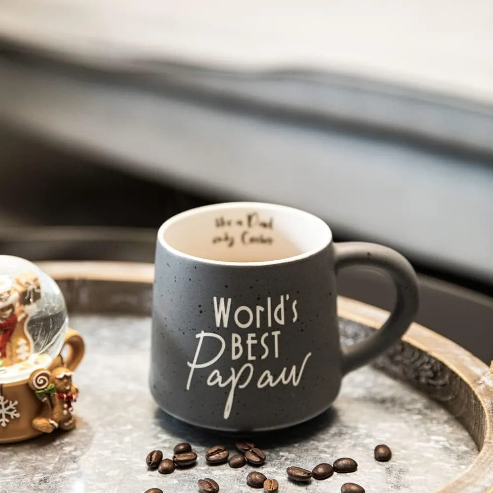 COLLECTIVE HOME - Coffee Mug, Family Ceramic Tea Cup, Funny Gift for Mother's Day/Father's Day, 16 oz, Dishwasher and Microwave Safe, World's BEST Papaw