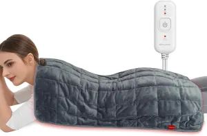 Comfytemp Weighted Heating Pad 17"×33" for Back & Cramps, FSA HSA Eligible Extra Large Electric Heat Pad, Mothers Day Birthday Gifts for Mom Women Men Dad, Full Body Deeper Muscle & Pain Relief