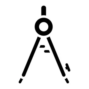 Compass Glyph Icon