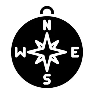 Compass Glyph Icon