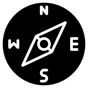 Compass Glyph Icon