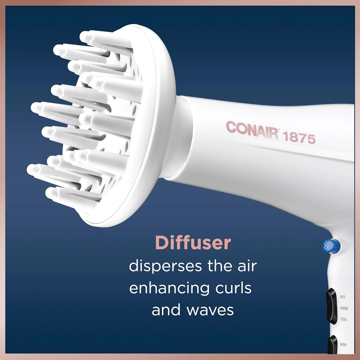 Conair Double Ceramic Hair Dryer with Diffuser | Blow Dryer with Ionic Conditioning | Includes Diffuser and Concentrator | Amazon Exclusive