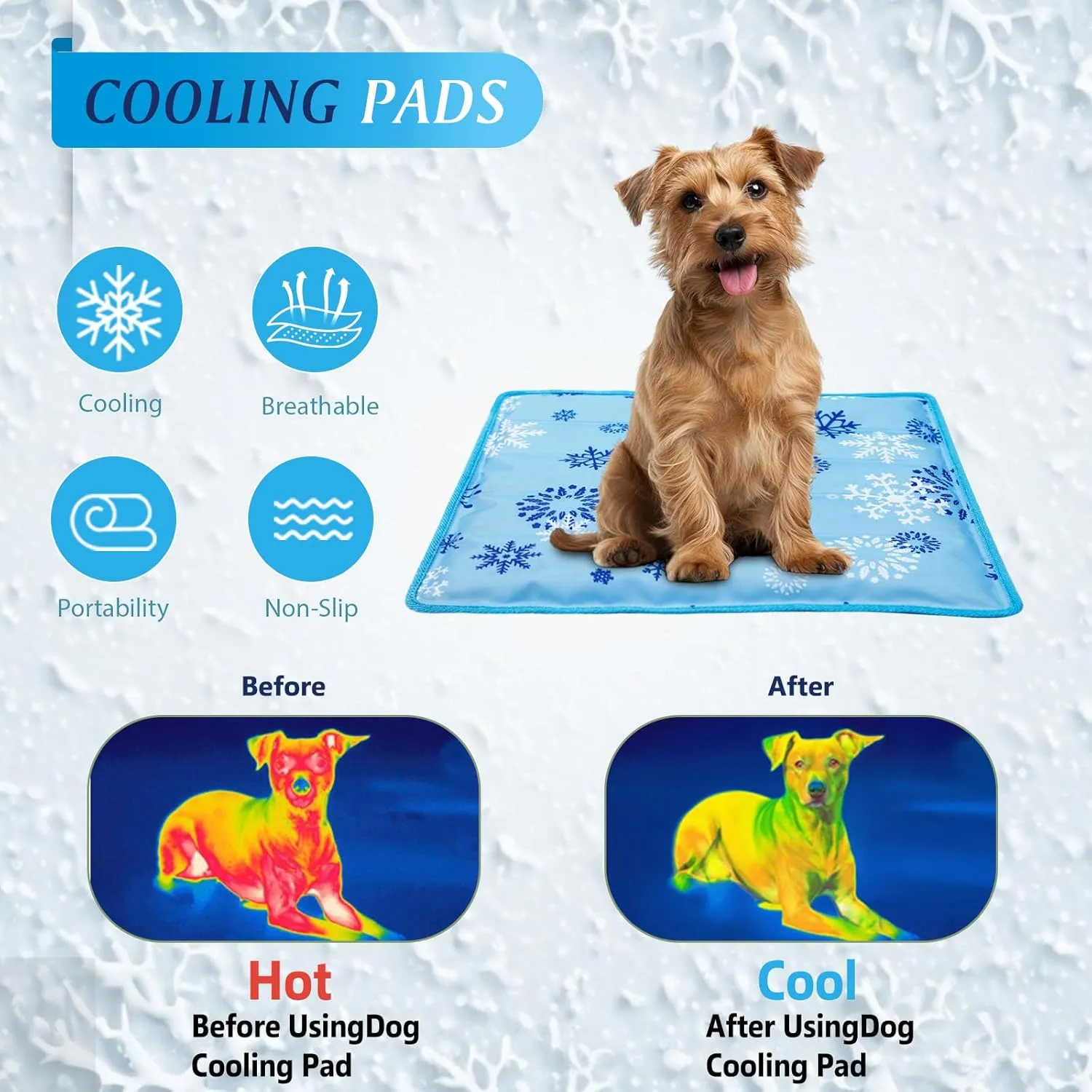 Cooling Mat for Dogs Cats Cool Blanket Dog Cooling Mat Water Injection Cool Blanket Bed Pads Indoor and Outdoor