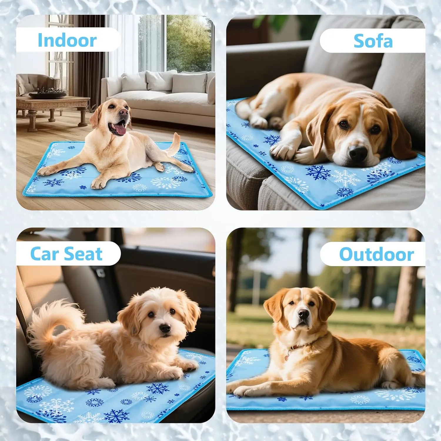 Cooling Mat for Dogs Cats Cool Blanket Dog Cooling Mat Water Injection Cool Blanket Bed Pads Indoor and Outdoor
