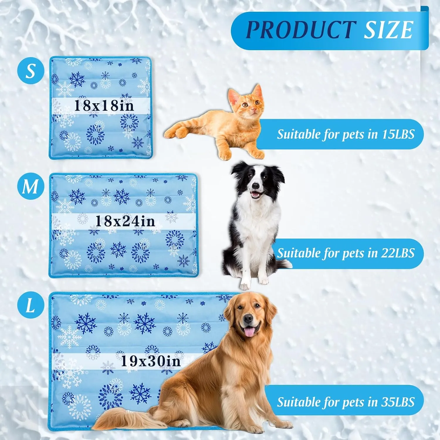 Cooling Mat for Dogs Cats Cool Blanket Dog Cooling Mat Water Injection Cool Blanket Bed Pads Indoor and Outdoor