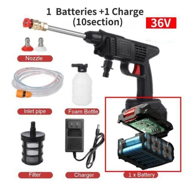 Cordless High Pressure Electric Car Washer Gun