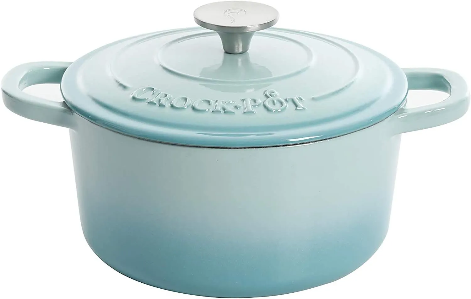 Crock-Pot Artisan Round Enameled Cast Iron Dutch Oven, 3-Quart, Aqua