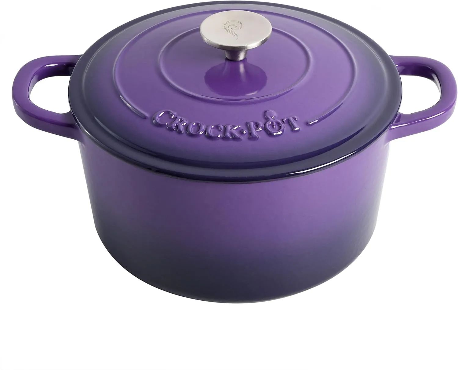 Crock-Pot Artisan Round Enameled Cast Iron Dutch Oven, 5-Quart, Lavender Purple