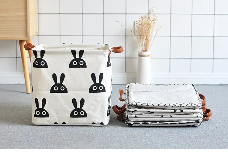Cube Folding Basket For Storage and Laundry