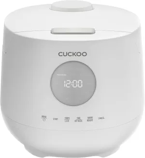 CUCKOO CR-0661F 6-Cup (Uncooked) / 12-Cup (Cooked) Micom Rice Cooker & Warmer with Nonstick Inner Pot, 7 Menu Options, Fuzzy Logic Tech, Auto Clean (White)