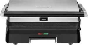 Cuisinart GR-11 Griddler 3-in-1 Grill and Panini Press, Silver